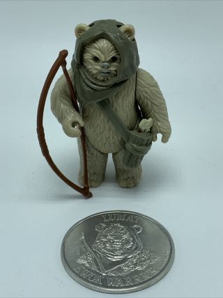 Star Wars Rotj Vintage Ewok Lumat Action Figure Complete With Coin