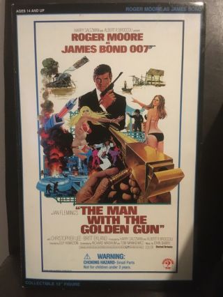 James Bond 12” Action Figure Roger Moore With Golden Gun Sideshow Collectable