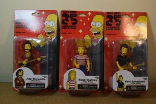 Neca The Simpsons Series 2 The Who Daltrey Townshend Entwistle Full Set Figures