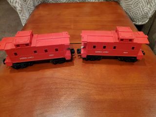 2 Lionel Caboose Cars Red 6167