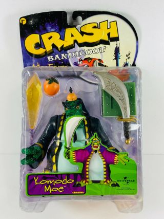 Vtg 1998 Resaurus Crash Bandicoot Action Figure Komodo Moe