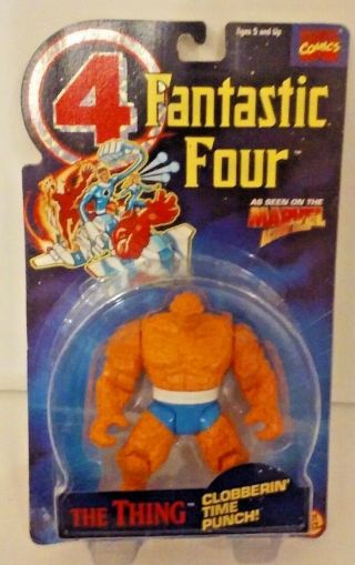 1994 Toybiz Marvel Comics Fantastic Four The Thing Clobberin Time Punch Mosc