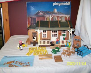 Vintage Playmobil 3769 Farmhouse Western Theme & Near Complete