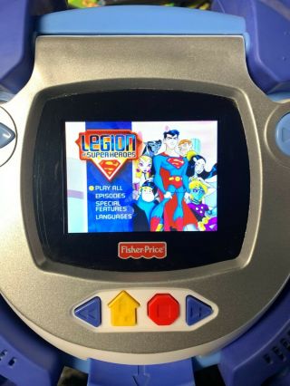 Fisher Price Kid Tough Portable Dvd Player Blue Battery Installed
