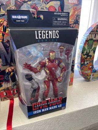 Marvel Legends Iron Man Mark 46 Civil War 6 " Figure Giant Man Baf