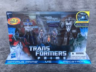 Transformers Prime Optimus Vs Megatron First Edition With Dvd