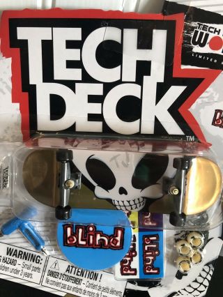 Tech Deck World Edition Limited Series Blind Tj Rogers Gold Fingerboard