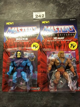 Skeletor & He Man Motu 7 Action Figures Masters Of The Universe Retro