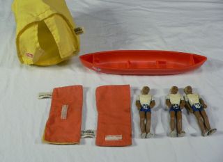 1980s Toy Tonka Coleman Camp Set With Play People,  Tent,  Canoe,  Sleeping Bags