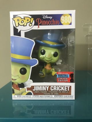 Disney Movie Pinocchio Jiminy Cricket Nycc 2020 Limited Edition Funko Pop Vinyl