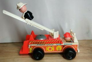 Vintage Fisher Price Little People Fire Truck Bell 720