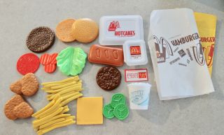 Mcdonalds Play Food Chicken Nuggets Apple Pie Hamburger Sauce Toppings Wrapper