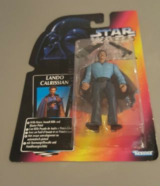STAR WARS POTF2 POWER OF THE FORCE LANDO CALRISSIAN RED CARDED MOC FIGURE 3