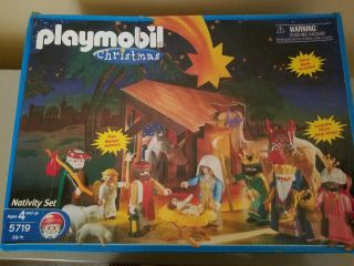 Vintage Playmobil Christmas Nativity And 3 Wise Men Set Ages 4 Up,  2002 5719