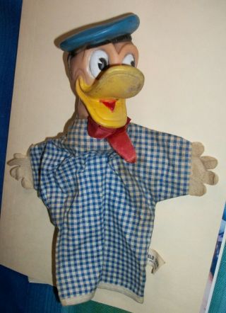 Donald Duck Vintage Hand Puppet Real Collectible