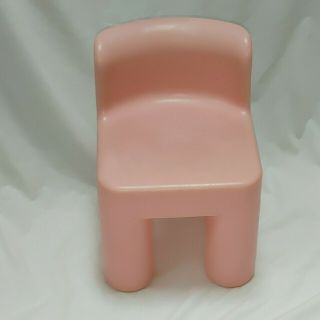 Vintage Little Tikes Pink Chunky Chair Child - Sized Plastic Sturdy Htf Pink