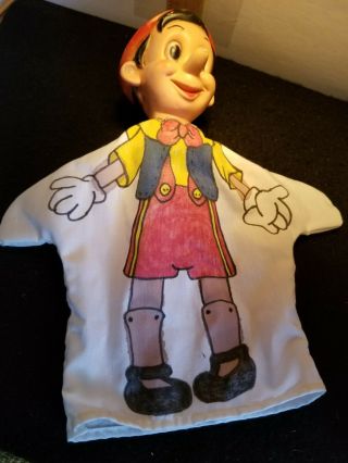 Vintage Pinocchio Hand Puppet Walt Disney Productions 1960s