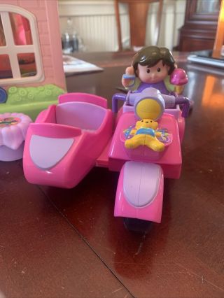 Fisher Price Little People Happy Sounds Home,  Car,  Motorcycle,  Grandmother,  Kids 3