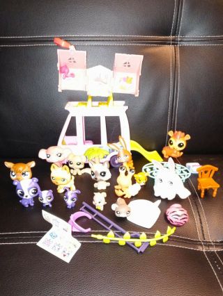 Hasbro Little Pet Shop.  Loy Of 14 Pets 1 Truck Small House.  Is