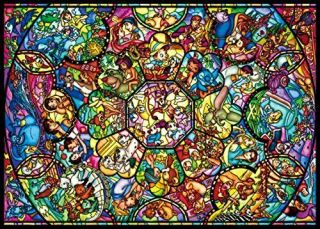 Tenyo Disney All Characters Stained Glass Jigsaw Puzzle (2000 Piece)