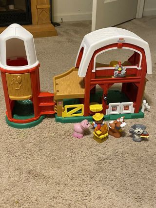 Fisher Price Little People Animal Sounds Farm Barn With Silo