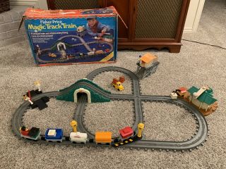 Vintage 1988 Fisher Price Magic Track Train Set (2320) Exl