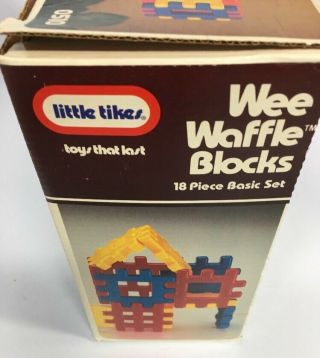 VINTAGE LITTLE TIKES WEE WAFFLE BLOCKS 18 PIECE BASIC SET 1984 BOX 2