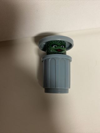 Vintage Fisher Price Little People Oscar The Grouch Garbage Can Sesame Street
