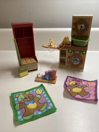 Fisher Price Loving Family Dollhouse Furniture Laundry Room Washer Dryer
