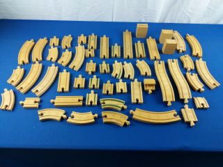 50 - Pc Set Of Wooden Tracks / Curved,  Straight And More / For Brio /imperfect