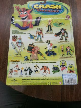 Crash bandicoot Wave rider coco action figure by ReSaurus 1999.  Never Opened 2
