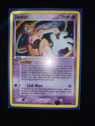 Psa 9/10? Deoxys 16/107 Holo Rare Ex Pokemon Tcg Card - Nm