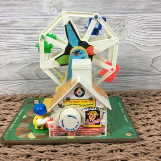 Vintage 1966 Fisher Price Music Box Ferris Wheel 969 Collectible Toy
