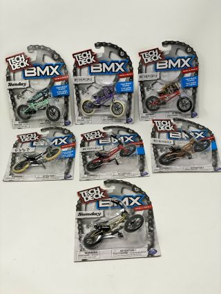 Tech Deck Bmx Metal Finger Bike Set Of 7 Assorted Models