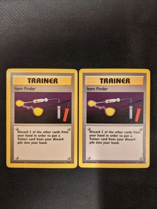 Qty 2 - Item Finder 74/102 - Pokemon Tcg Rare Card Base Set (1999) Near