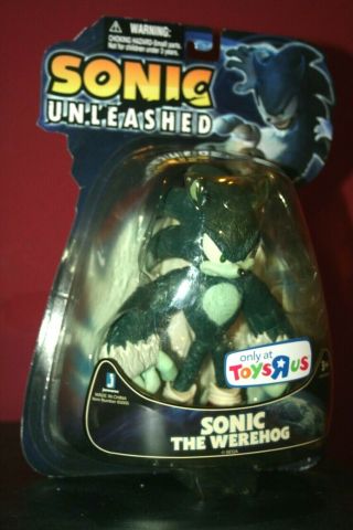 Sonic The Werehog Hedgehog Figure Unleashed Tru Exclusive Rare Jazwares