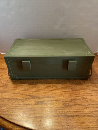 Vintage 90’s Gi Joe Foot Locker Ammo Box Storage Container Green Plastic