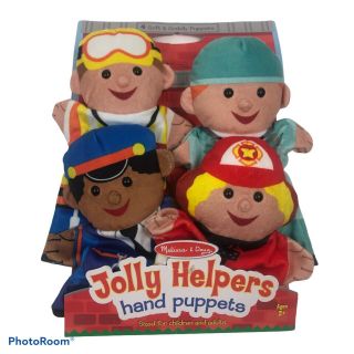 Melissa & Doug Jolly Helpers Hand Puppets Set Of 4