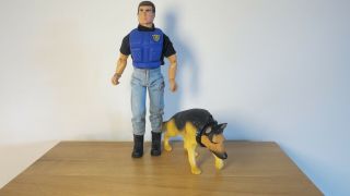 Action Man Crime Buster Toy And Raid Dog 1993 Barking Dog Battery Operated