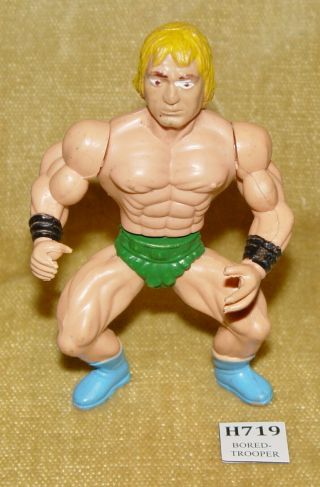 Vintage Motu Style Knock Off Bootleg Blonde Wrestling Wrestler Action Figure 80s