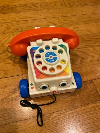 Vintage Fisher Price Chatter Phone Pull Retro Toy Telephone 2009