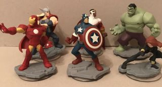 6 Marvel Disney Infinity 2.  0 Superhero Figures.  The Avengers.