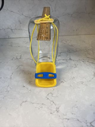 Vintage Little Tikes Dollhouse Playhouse Furniture Yellow Baby Swing