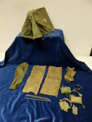 Vintage Action Man Accessories,  Red Cross Tent,  Camp Beds,  Sleeping Bag & More.