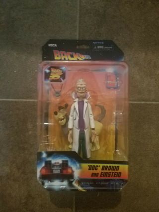 Back To The Future Toony Classics 6” Scale Action Figure Doc Brown/einstein Neca