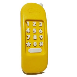 Little Tikes Phone Yellow White Numbers Keys Playhouse Kitchen Work Bench Beauty