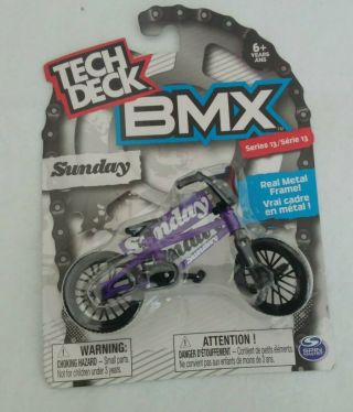 Tech Deck Bmx Metal Finger Bike Sunday Purple Series 13 Boxed