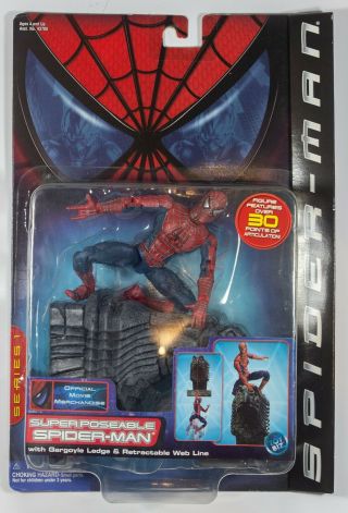 Rare Spider - Man Movie Spider - Man Poseable Figure Toy Biz 2001