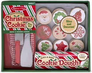 Melissa & Doug Wooden Slice And Bake Christmas Cookie Playset