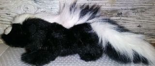 Folkmanis Skunk Hand Puppet Black And White 12 " Long Tail Plush